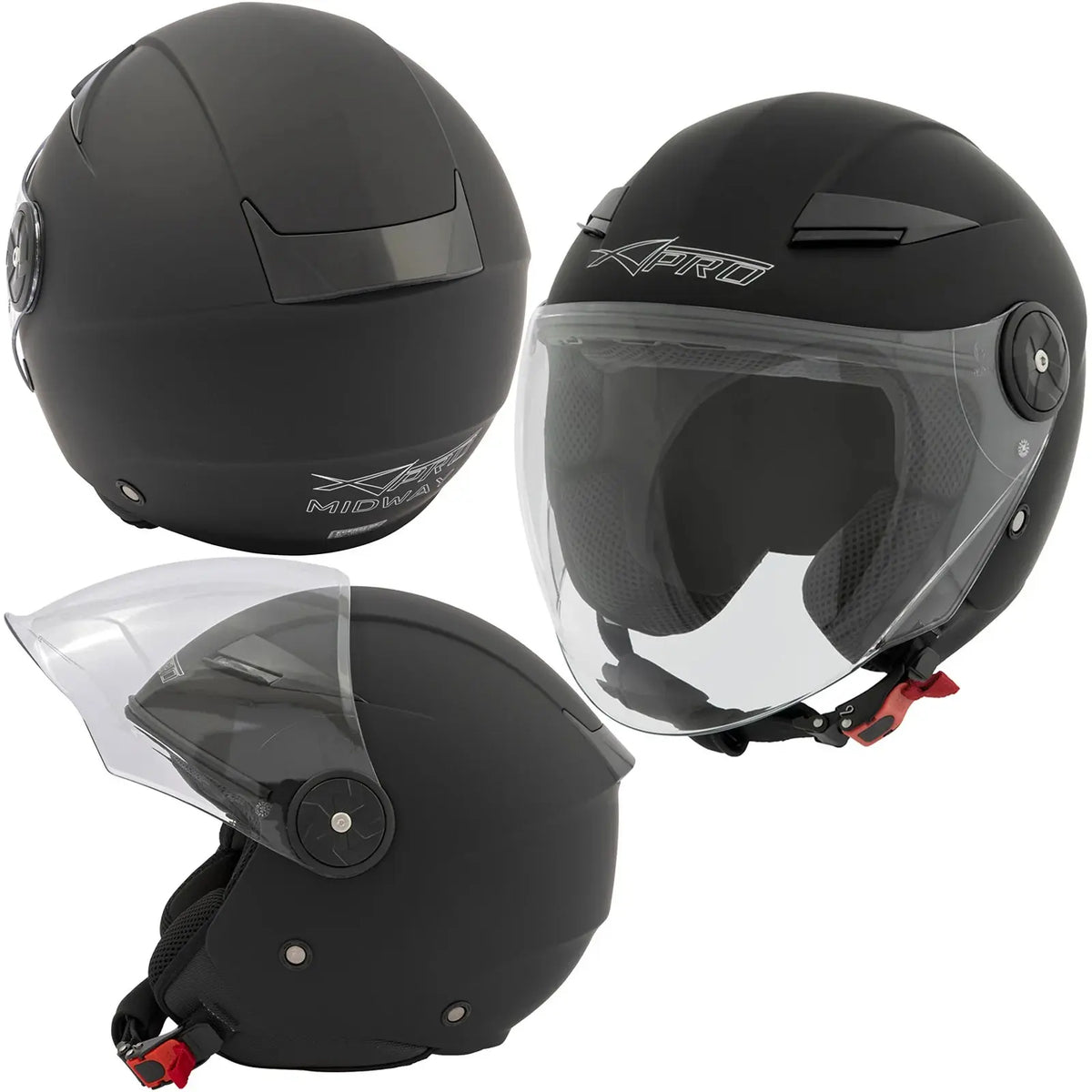Casque Moto Jet Noir